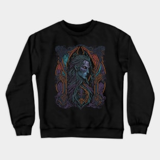 Gothic Dracula- Vampire Illustration Crewneck Sweatshirt